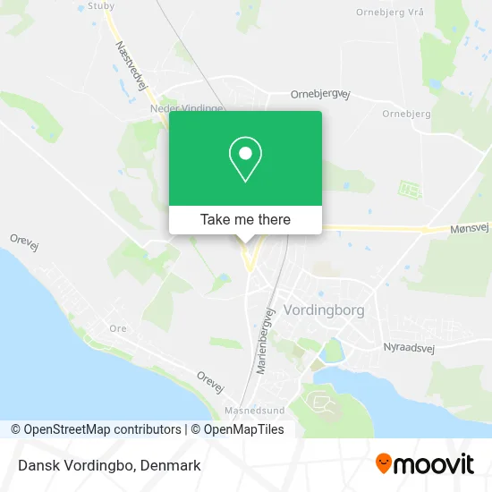 Dansk Vordingbo map