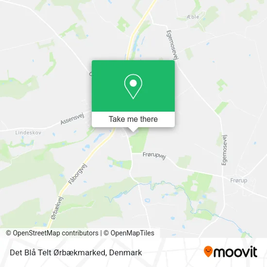 Det Blå Telt Ørbækmarked map