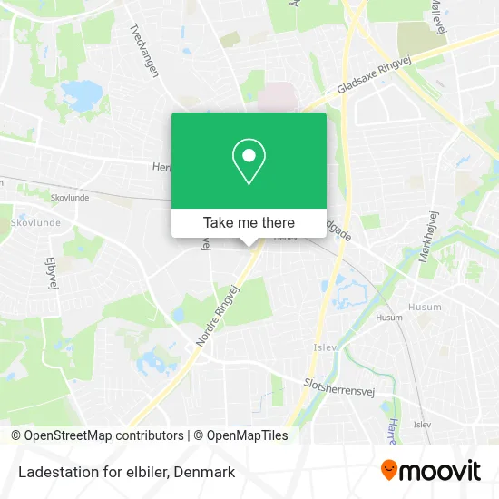 Ladestation for elbiler map