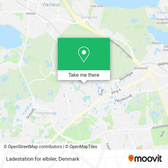 Ladestation for elbiler map
