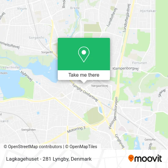Lagkagehuset - 281 Lyngby map