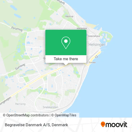Begravelse Danmark A/S map