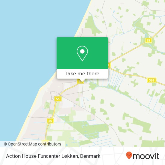 Action House Funcenter Løkken map