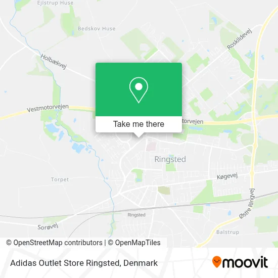 Adidas Outlet Store Ringsted map