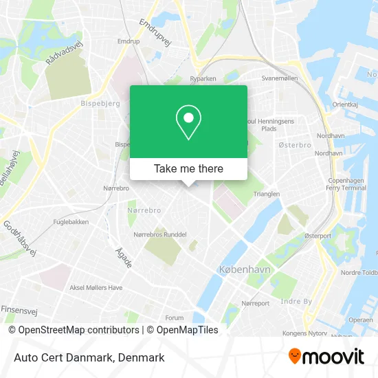 Auto Cert Danmark map
