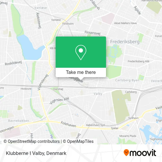 Klubberne I Valby map
