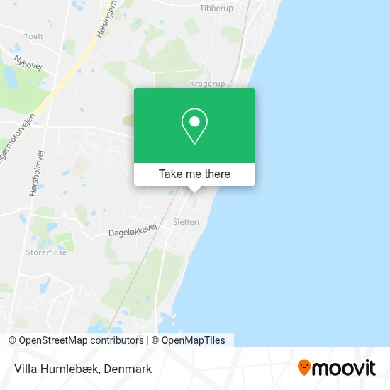 Villa Humlebæk map