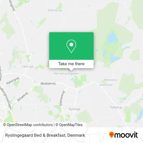 Ryslingegaard Bed & Breakfast map