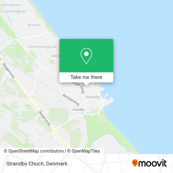Strandby Chuch map