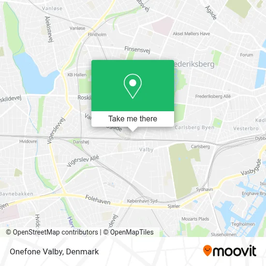 Onefone Valby map