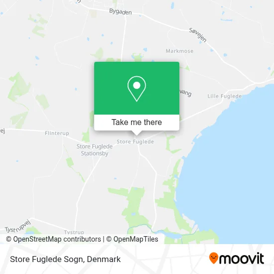 Store Fuglede Sogn map