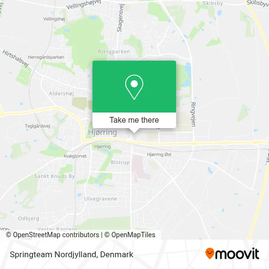 Springteam Nordjylland map