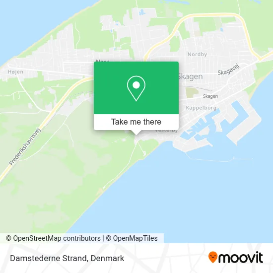 Damstederne Strand map