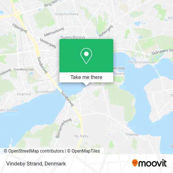 Vindeby Strand map
