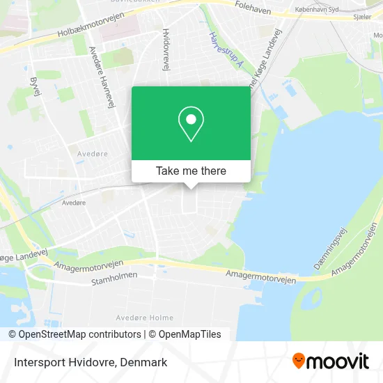Intersport Hvidovre map
