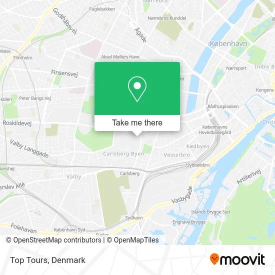 Top Tours map