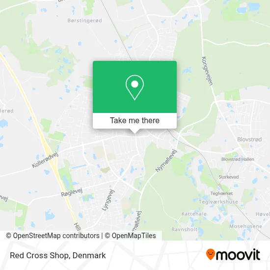 Røde Kors Butik map