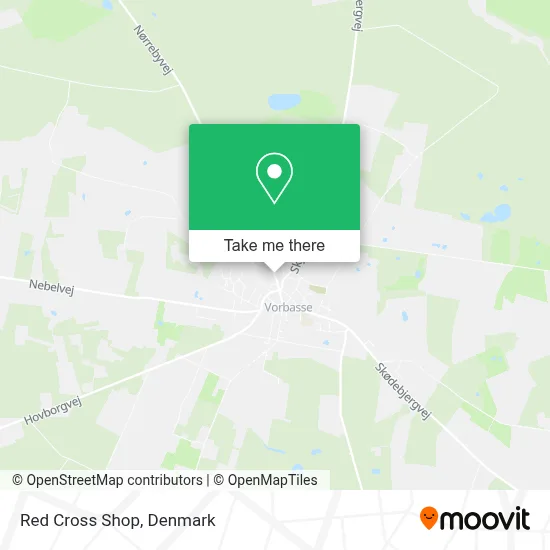 Røde Kors Butik map