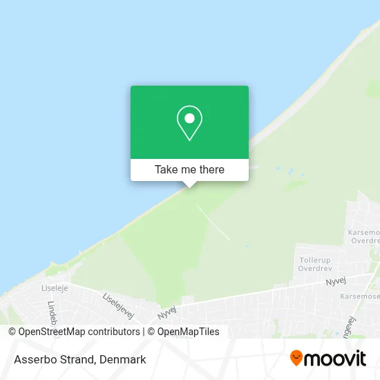 Asserbo Strand map