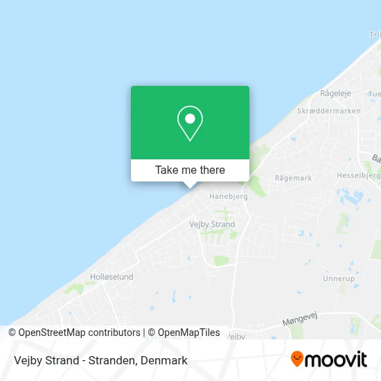 Vejby Strand - Stranden map
