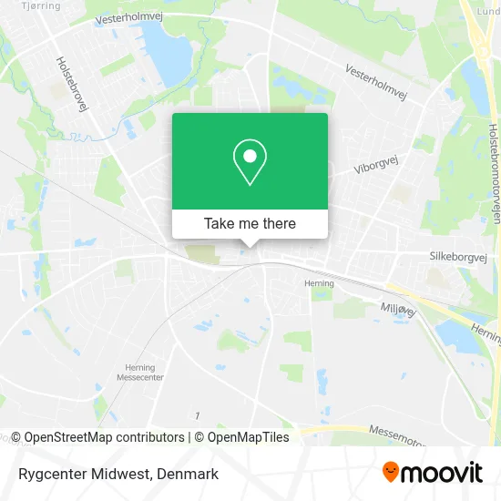 Rygcenter Midwest map