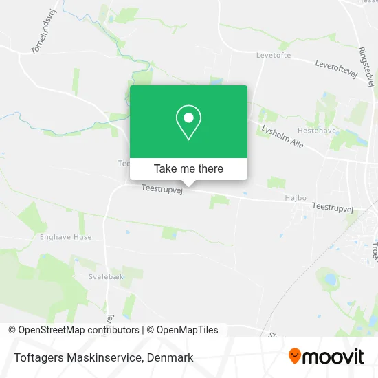 Toftagers Maskinservice map
