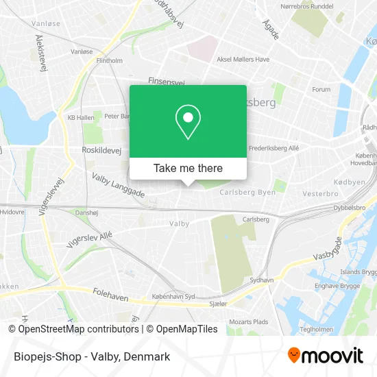 Biopejs-Shop - Valby map