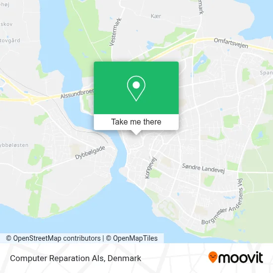 Computer Reparation Als map