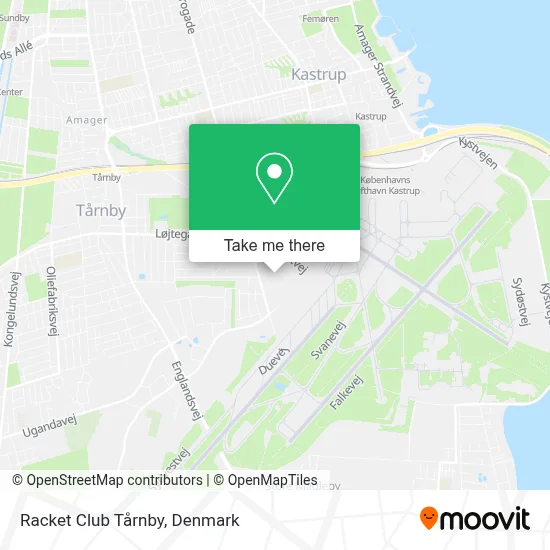 Racket Club Tårnby map