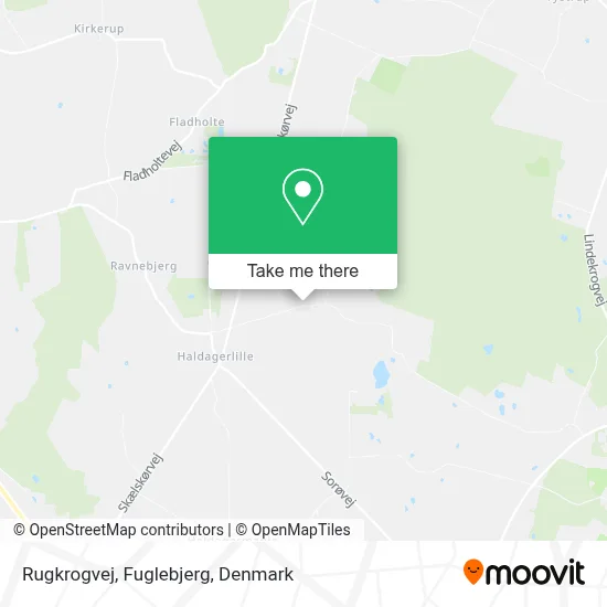 Rugkrogvej, Fuglebjerg map
