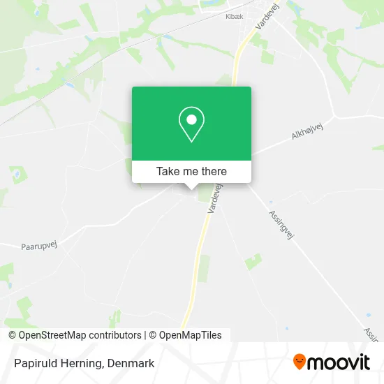 Papiruld Herning map