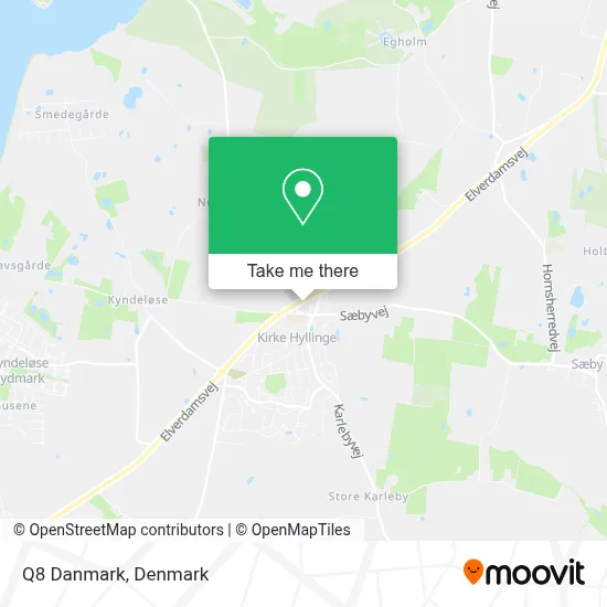 Q8 Danmark map