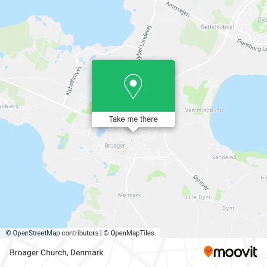 Broager Church map