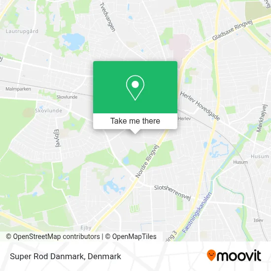 Super Rod Danmark map