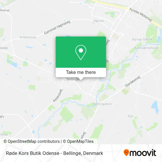 Røde Kors Butik Odense - Bellinge map
