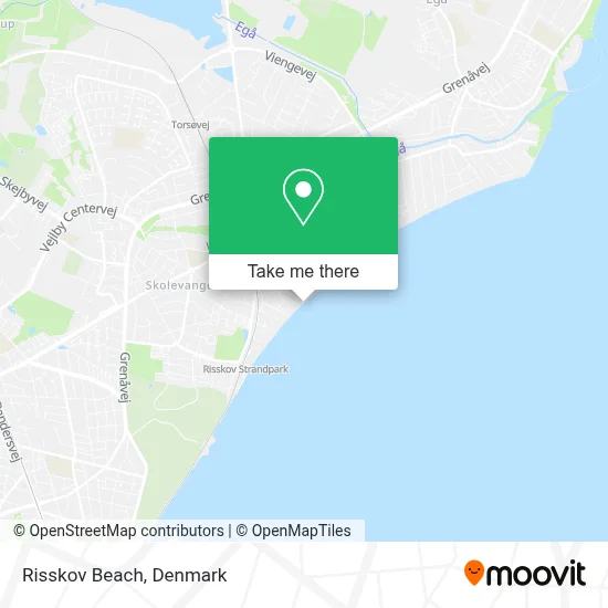 Risskov Beach map