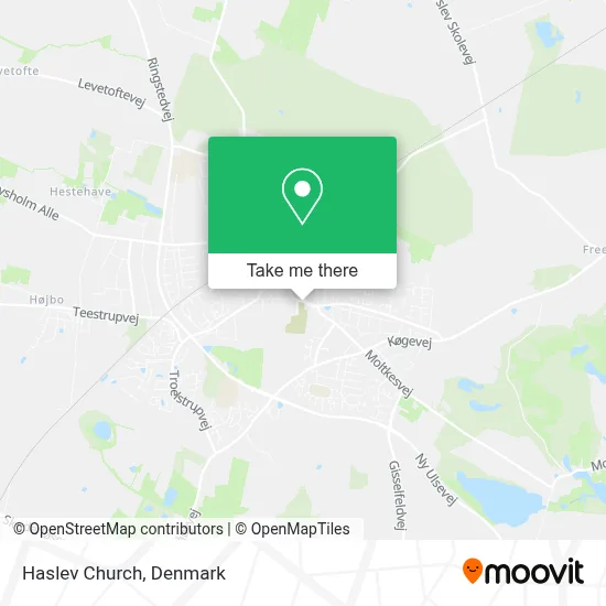 Haslev Church map