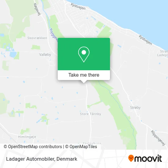 Ladager Automobiler map