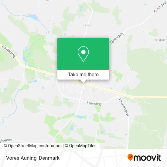 Vores Auning map