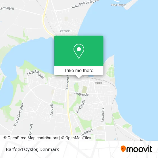 Barfoed Cykler map