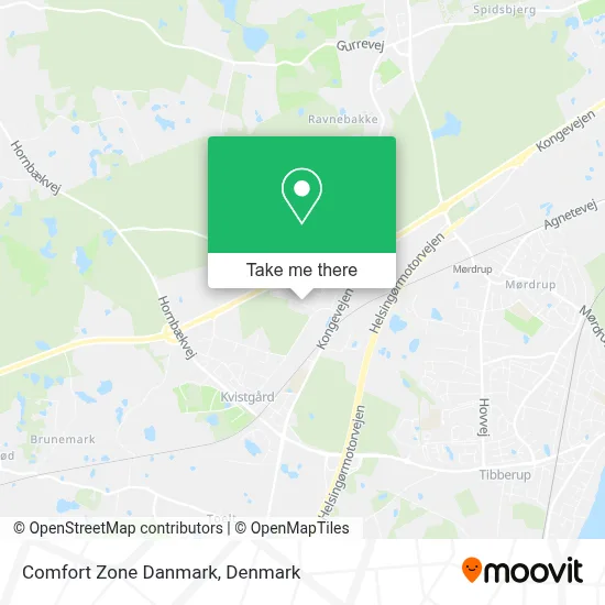Comfort Zone Danmark map
