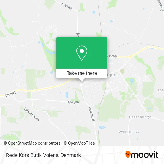 Røde Kors Butik Vojens map