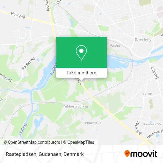 Rastepladsen, Gudenåen map