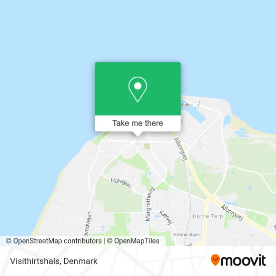 Visithirtshals map