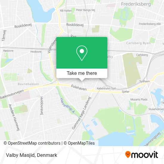 Valby Masjid map