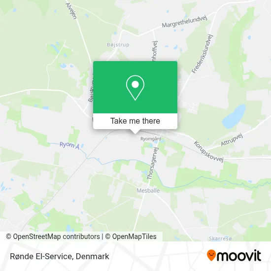 Rønde El-Service map