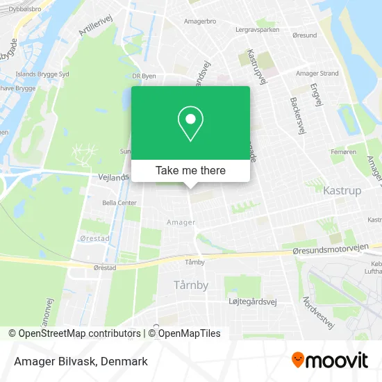 Amager Bilvask map