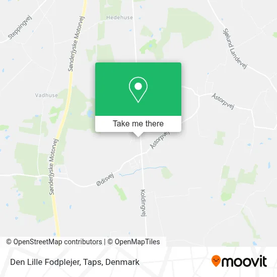 Den Lille Fodplejer, Taps map