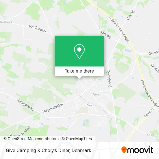 Give Camping & Choly's Diner map