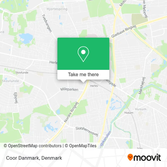Coor Danmark map